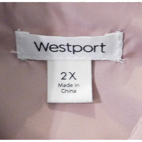 Westport Puffer Vest Womans 2X Pink Mauve Quilted Lined Zipper Stretch Pockets - Picture 7 of 8